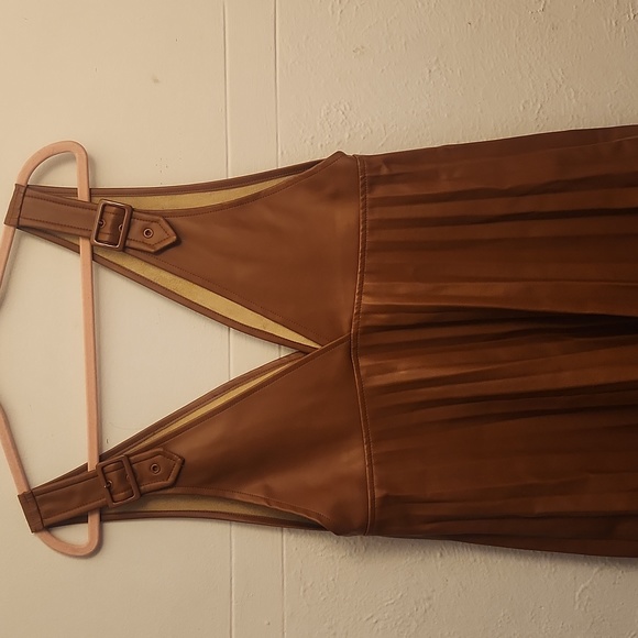 Leather Mini Overall Dress - Picture 3 of 3
